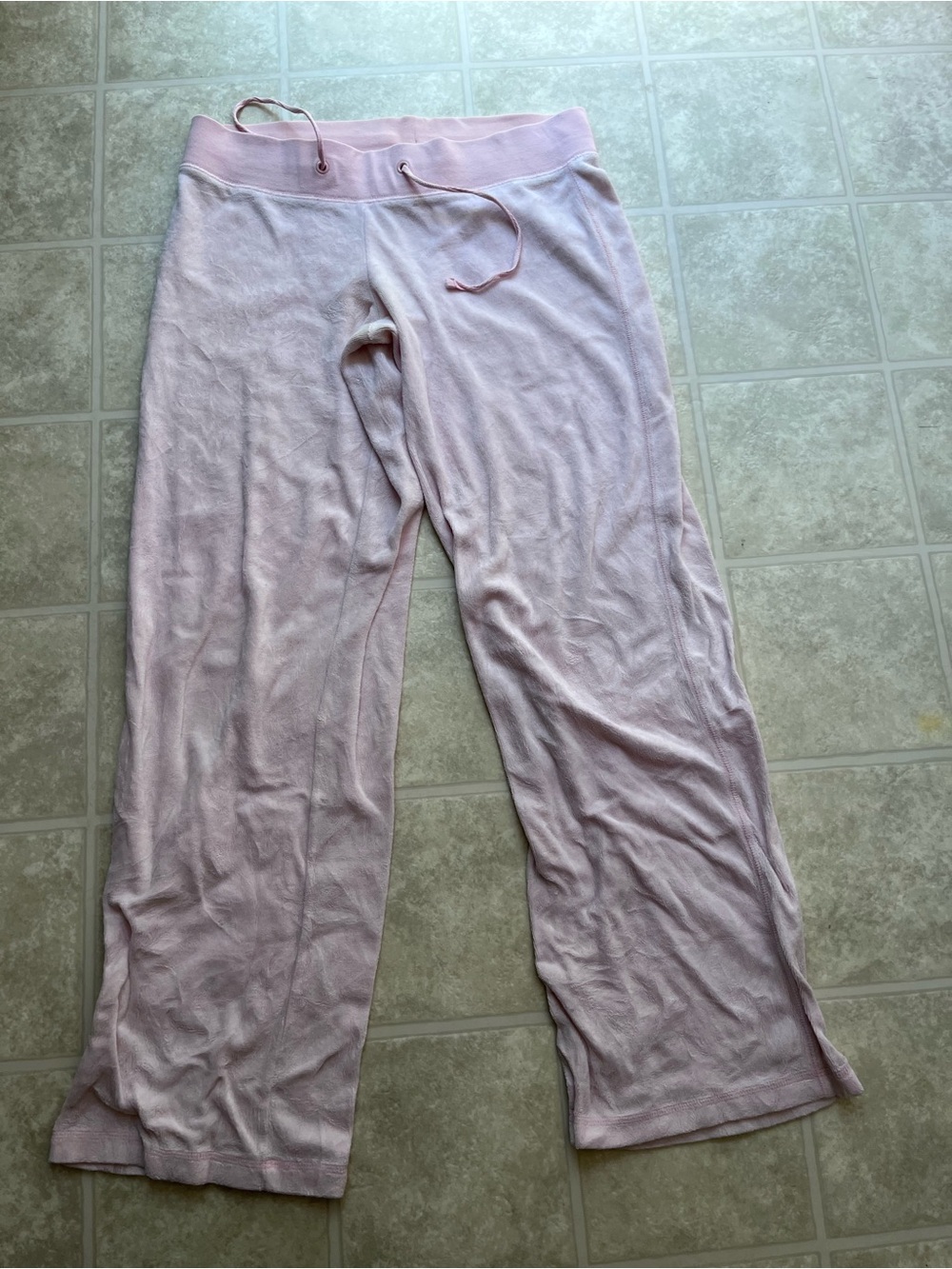 Old Navy Lightweight Crushed Velour Intimates Pink Track Pants Size Small